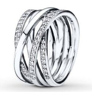 Pandora "Sparkling and Polished Lines" Ring - Size 7  (*Discounted Shipping*)